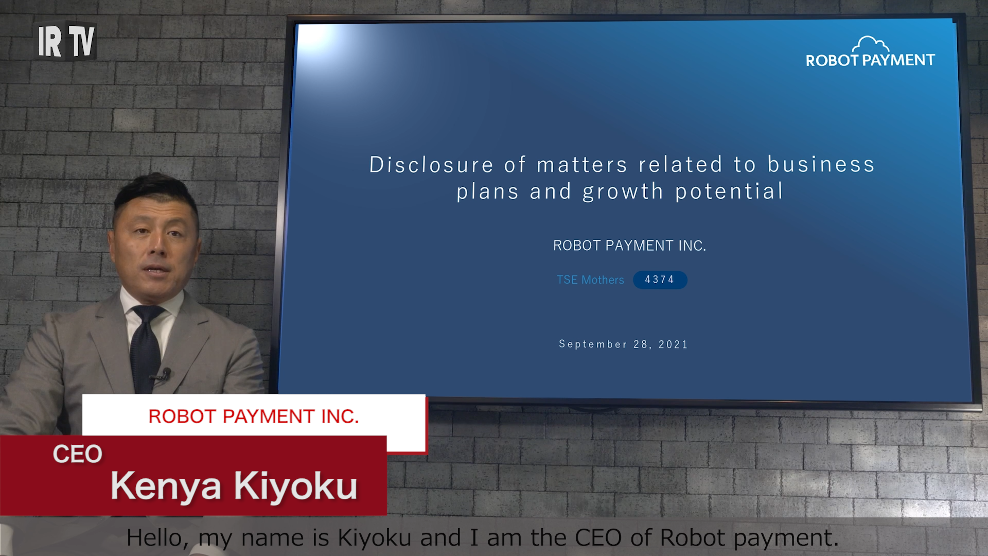 ROBOT PAYMENT 4374] Revenue increased by 29.4% compared to last year,  resulting in operating profits of over  JPY200mil｜IRTV｜上場企業の決算情報をショートムービーでわかりやすく